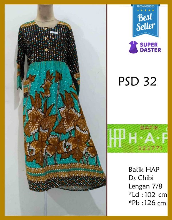 Pakaian Wanita Long dress Lengan 7/8  PSD32