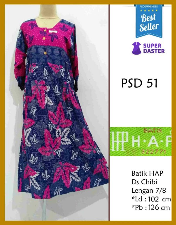 Pakaian Wanita Long dress Lengan 7/8  PSD51